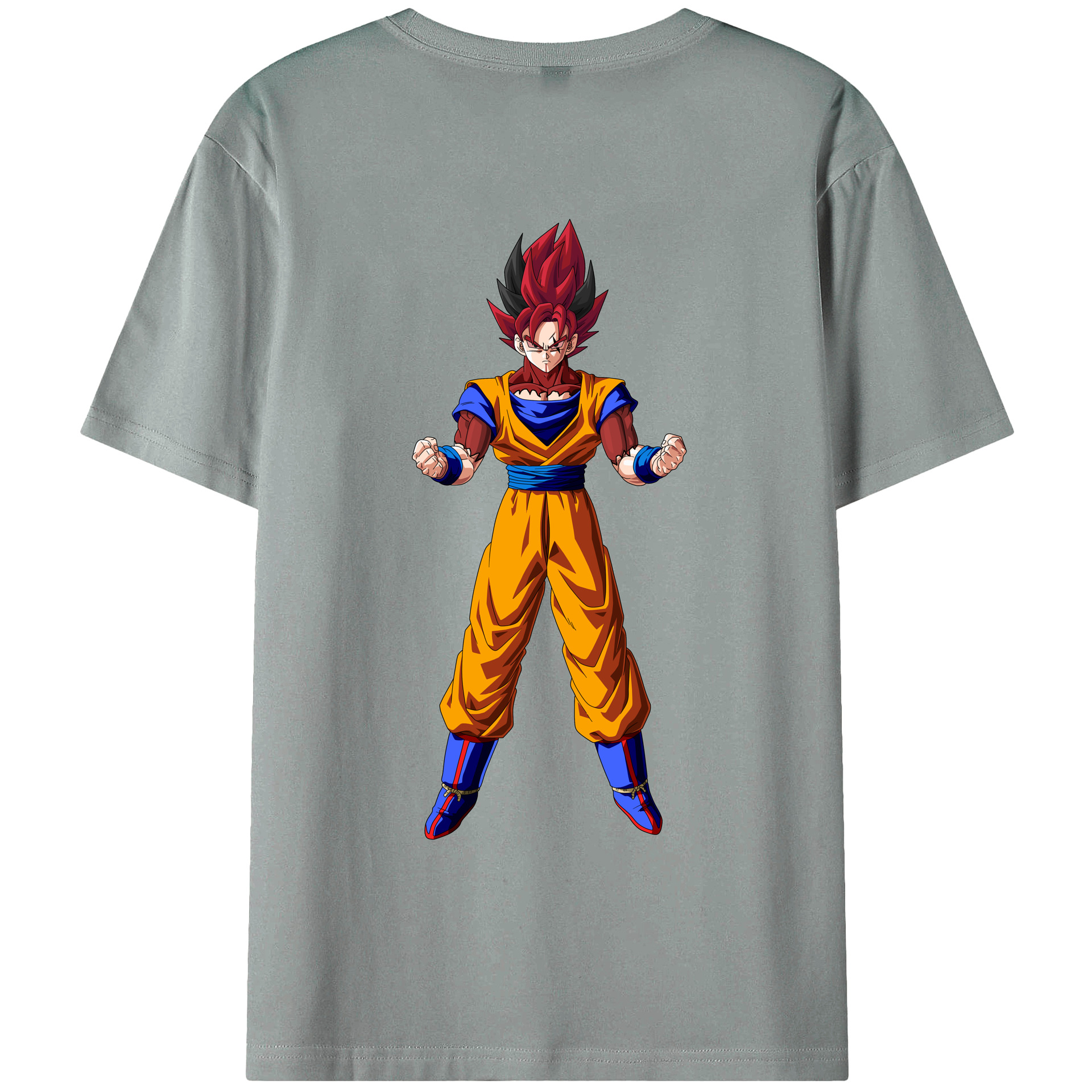 （画像用） ドラゴンボール 孫悟空（そん ごくう）Son Goku カカロット DRAGON BALL Kakarotto 綿100％ メンズ半袖Tシャツ（バックプリント） 通気性